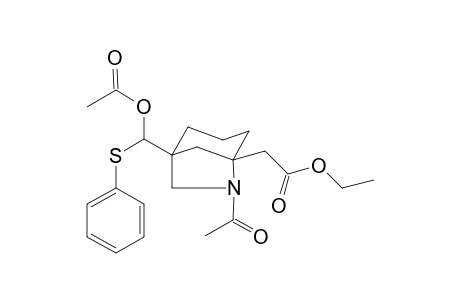 1-Acetoxy-1-[(phenylthio)methyl)5-[(ethoxycarbonyl)methyl]-6-acetyl-6-azabicyclo[3.2.1]octane