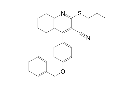 3-quinolinecarbonitrile, 5,6,7,8-tetrahydro-4-[4-(phenylmethoxy)phenyl]-2-(propylthio)-