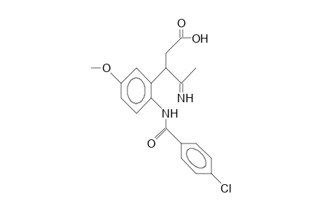 N-(4-Chloro-benzoyl)-2-(1-carboxyl-3-imino-2-butyl)-4-methoxy-aniline