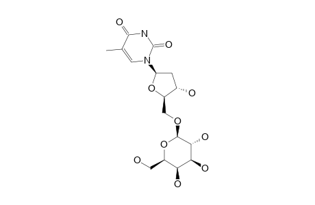 1-[2'-DEOXY-5'-BETA-D-GALACTOPYRANOSYL-BETA-D-RIBOFURANOSYL]-THYMINE