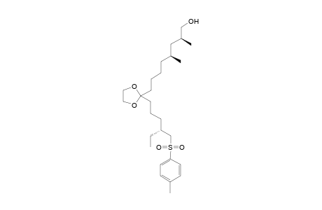 (2S)-2,4-Dimethyl-8-{2'-[(R)-4"-(toluenesulfonylmethyl)hexyl]-[1',3']dioxolan-2'-yl}-octan-1-ol