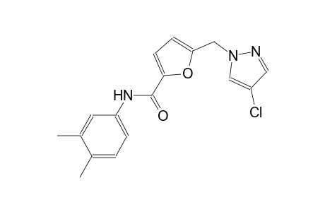 5-[(4-chloro-1H-pyrazol-1-yl)methyl]-N-(3,4-dimethylphenyl)-2-furamide