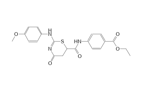 ethyl 4-({[2-(4-methoxyanilino)-4-oxo-5,6-dihydro-4H-1,3-thiazin-6-yl]carbonyl}amino)benzoate