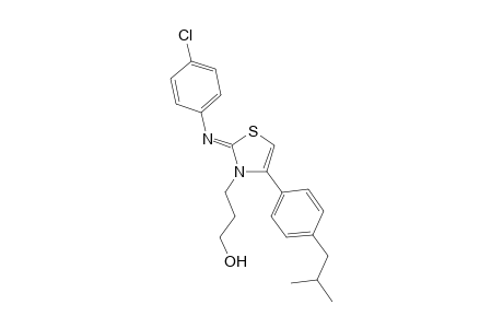 3-(2-[(4-chlorophenyl)imino]-4-(4-isobutylphenyl)-1,3-thiazol-3(2H)-yl)-1-propanol