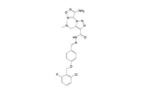 1-(4-amino-1,2,5-oxadiazol-3-yl)-N'-((E)-{4-[(2-chloro-6-fluorobenzyl)oxy]phenyl}methylidene)-5-[(dimethylamino)methyl]-1H-1,2,3-triazole-4-carbohydrazide
