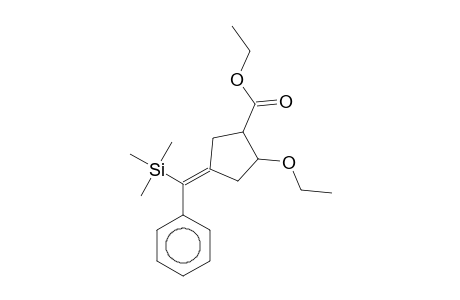 (4E)-2-ethoxy-4-[phenyl(trimethylsilyl)methylene]cyclopentanecarboxylic acid ethyl ester