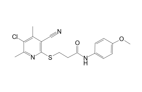 Propanamide, 3-[(5-chloro-3-cyano-4,6-dimethyl-2-pyridinyl)thio]-N-(4-methoxyphenyl)-