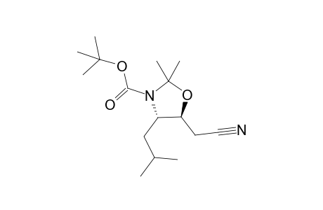 (4S,5S)-5-(cyanomethyl)-2,2-dimethyl-4-(2-methylpropyl)-3-oxazolidinecarboxylic acid tert-butyl ester