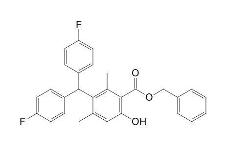 Benzyl 3-(bis(4-fluorophenyl)methyl)-6-hydroxy-2,4-dimethylbenzoate