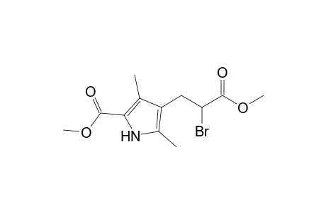 Methyl 2,4-dimethyl-3-[2'-(methoxycarbonyl)-2'-bromoethyl]pyrrole-5-carboxylate