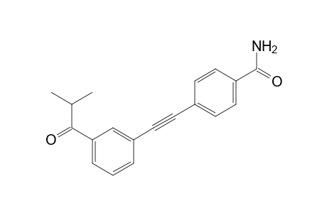 4-((3-Isobutyrylphenyl)ethynyl)benzamide