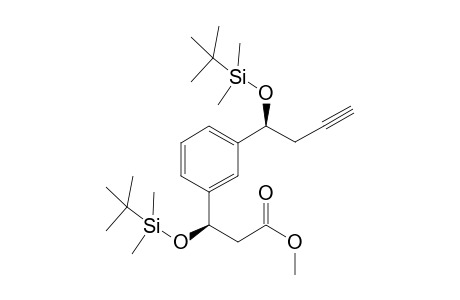 Methyl (3R)-3-(tert-butyldimethylsilyloxy)-3-[3-((1S)-1-(tert0butyldimethylsilyloxy)-3-butynyl)phenyl]propanoate