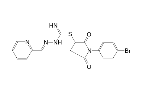 pyridine, 2-[(E)-[[[[1-(4-bromophenyl)-2,5-dioxo-3-pyrrolidinyl]thio]iminomethyl]hydrazono]methyl]-