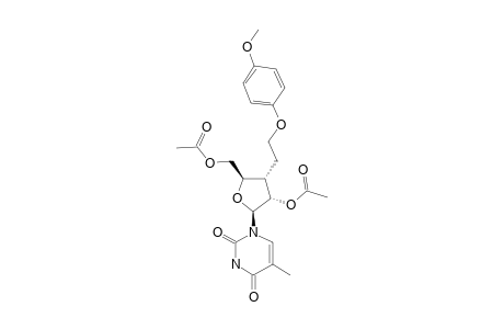 2',5'-DI-O-ACETYL-3'-DEOXY-3'-C-(2''-HYDROXYETHYL)-2''-O-PARA-METHOXYPHENYL-(BETA-D-RIBOFURANOSYL)-THYMINE