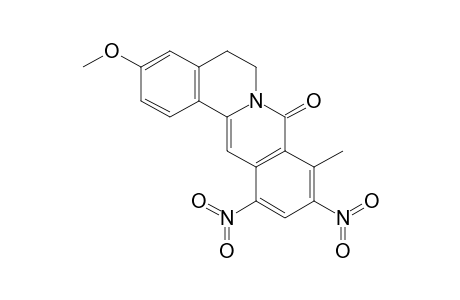 3-methoxy-9-methyl-10,12-dinitro-5,6-dihydroisoquinolino[2,1-b]isoquinolin-8-one
