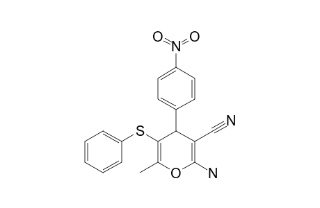 2-Amino-6-methyl-4-(4-nitrophenyl)-5-(phenylthio)-4H-pyran-3-carbonitrile