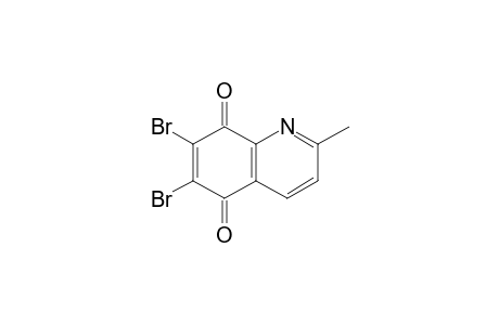 6,7-bis(bromanyl)-2-methyl-quinoline-5,8-dione