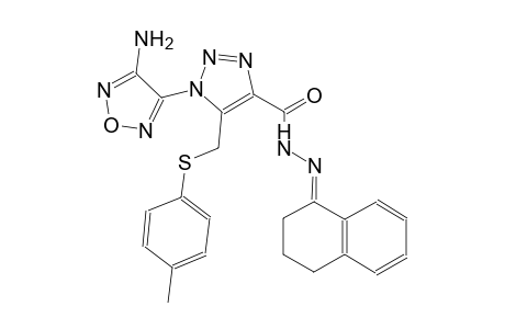 1-(4-amino-1,2,5-oxadiazol-3-yl)-N'-((1E)-3,4-dihydro-1(2H)-naphthalenylidene)-5-{[(4-methylphenyl)sulfanyl]methyl}-1H-1,2,3-triazole-4-carbohydrazide