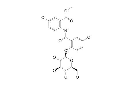 N-(2'-BETA-GLUCOPYRANOSYL-5'-HYDROXYSALICYL)-5-HYDROXYANTHRANILIC-ACID-METHYLESTER