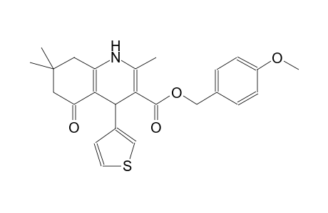 3-quinolinecarboxylic acid, 1,4,5,6,7,8-hexahydro-2,7,7-trimethyl-5-oxo-4-(3-thienyl)-, (4-methoxyphenyl)methyl ester