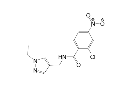 2-chloro-N-[(1-ethyl-1H-pyrazol-4-yl)methyl]-4-nitrobenzamide