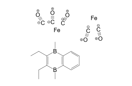 syn-{Pentacarbonyl[Mu-(1,2,3,4-eta:4a,5,6,7,8,8a-eta)-2,3-diethyl-1,4-dihydro-1,4-dimethyl-1,4-diboranaphthalin]diiron(Fe-Fe)}