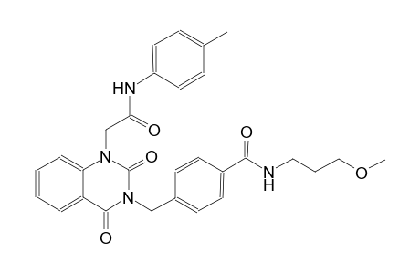 4-[(2,4-dioxo-1-[2-oxo-2-(4-toluidino)ethyl]-1,4-dihydro-3(2H)-quinazolinyl)methyl]-N-(3-methoxypropyl)benzamide