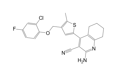 2-amino-4-{4-[(2-chloro-4-fluorophenoxy)methyl]-5-methyl-2-thienyl}-5,6,7,8-tetrahydro-3-quinolinecarbonitrile