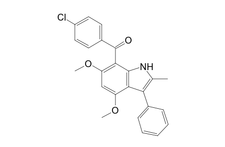 7-(4-Chlorobenzoyl)-4,6-dimethoxy-2-methyl-3-phenylindole