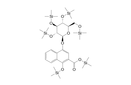 1-Hydroxy-4-[(2S,3R,4S,5S,6R)-3,4,5-trihydroxy-6-(hydroxymethyl)oxan-2-yl]oxynaphthalene-2-carboxylic acid, 6tms