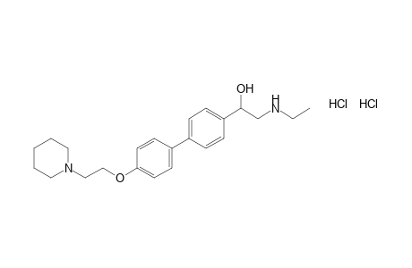 alpha-[(ethylamino)methyl]-4'-(2-piperidinoethoxy)-4-biphenylmethanol, dihydrochloride
