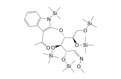 D-Glucose, 4-O-[3-acetyl-1-(trimethylsilyl)-1H-indolyl]-2,3,5,6-tetrakis-O-(trimethylsilyl)-, 1-(O-methyloxime)