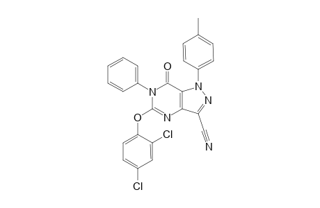 5-(2,4-Dichlorophenoxy)-7-oxo-6-phenyl-1-p-tolyl-6,7-dihydro-1H-pyrazolo[4,3-d]pyrimidine-3-carbonitrile