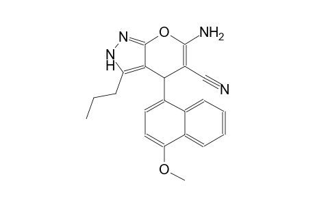 6-amino-4-(4-methoxy-1-naphthyl)-3-propyl-2,4-dihydropyrano[2,3-c]pyrazole-5-carbonitrile