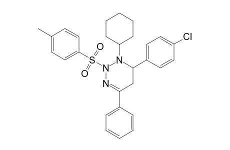 6-(4-CHLOROPHENYL)-1-CYCLOHEXYL-4-PHENYL-2-TOSYL-1,2,5,6-TETRAHYDRO-1,2,3-TRIAZIN