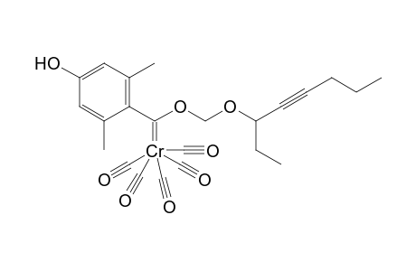 {[(4-Hydroxy-2,6-dimethylphenyl)(1-ethylhex-2-ynyloxy)methoxy]methylene}pentacarbonylchromium(0)