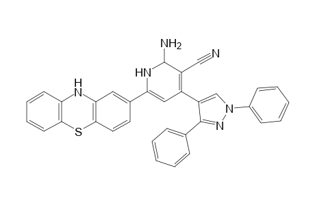 2-Amino-3-cyano-1,2-dihydro-6-(10H-phenothiazin-8-yl)-4-(1,3-diphenyl-1H-pyrazol-4-yl)pyridine