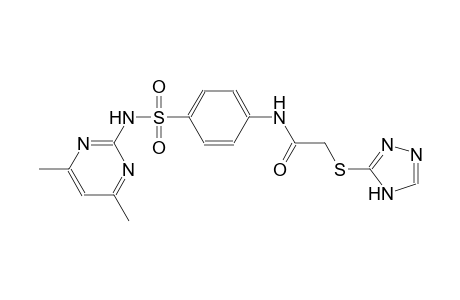 acetamide, N-[4-[[(4,6-dimethyl-2-pyrimidinyl)amino]sulfonyl]phenyl]-2-(4H-1,2,4-triazol-3-ylthio)-