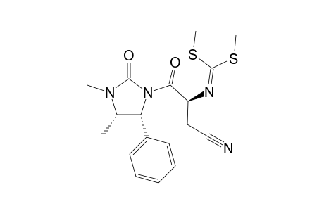 (3S,4'S,5'R)-4-(3',4'-Dimethyl-2'-oxo-5'-phenyl-1'-imidazolyldinyl)-3-[bis(methylsulfanyl)methyleneamino]-4-oxobutanonitrile