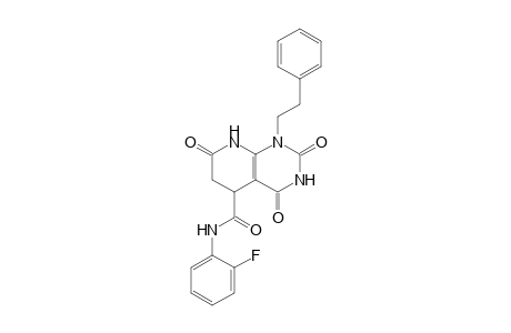 N-(2-Fluorophenyl)-2,4,7-trioxo-1-(2-phenylethyl)-1,2,3,4,5,6,7,8-octahydropyrido[2,3-d]pyrimidine-5-carboxamide