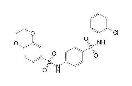 N-{4-[(2-chloroanilino)sulfonyl]phenyl}-2,3-dihydro-1,4-benzodioxin-6-sulfonamide