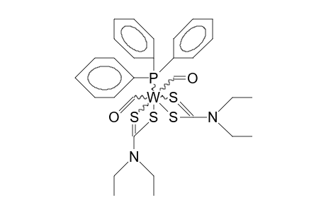 Dicarbonyl-triphenylphosphine-bis(N,N-diethyldithiocarbamato) tungsten