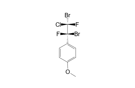 THREO-1-(PARA-METHOXYPHENYL)-1,2-DIBROMO-2-CHLORO-1,2-DIFLUOROETHANE