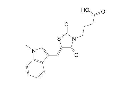 4-{(5Z)-5-[(1-methyl-1H-indol-3-yl)methylene]-2,4-dioxo-1,3-thiazolidin-3-yl}butanoic acid
