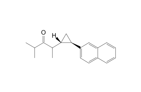 trans 2-(2-(naphthalen-2-yl)cyclopropyl)-4-methyl-pentan-3-one