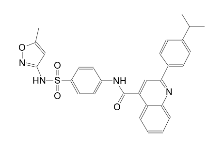 2-(4-isopropylphenyl)-N-(4-{[(5-methyl-3-isoxazolyl)amino]sulfonyl}phenyl)-4-quinolinecarboxamide