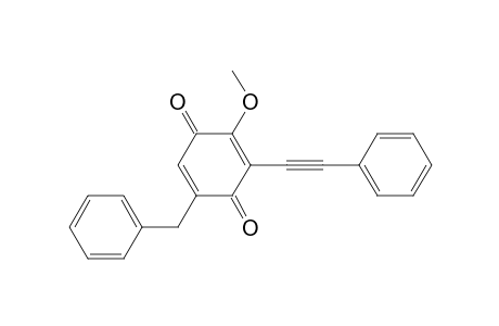 2,5-Cyclohexadiene-1,4-dione, 2-methoxy-3-(phenylethynyl)-5-(phenylmethyl)-