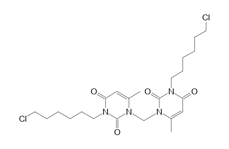 bis[2',4'-Dioxo-6'-methyl-1',2',3',4'-tetrahydro-3'-(.omega.-chlorohexyl)pyrimidin-1'-yl]-methane
