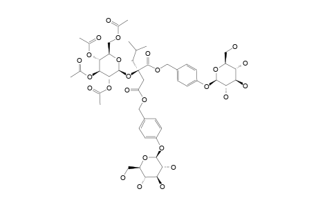 #4;HABENARIOSIDE;[(2R)-2-[(2,3,4,6-TETRA-O-ACETYL-BETA-D-GLUCOPYRANOSYL)-OXY]-2-(2-METHYLPROPYL)-1,4-DIOXO-1,4-BUTANE-DIYL]-BIS-(OXYMETHYLENE-4,1-PHENYLENE)-BI
