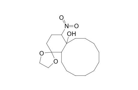 Spiro[benzocyclododecene-1(2H),2'-[1,3]dioxolan]-4a(5H)-ol, dodecahydro-4-nitro-